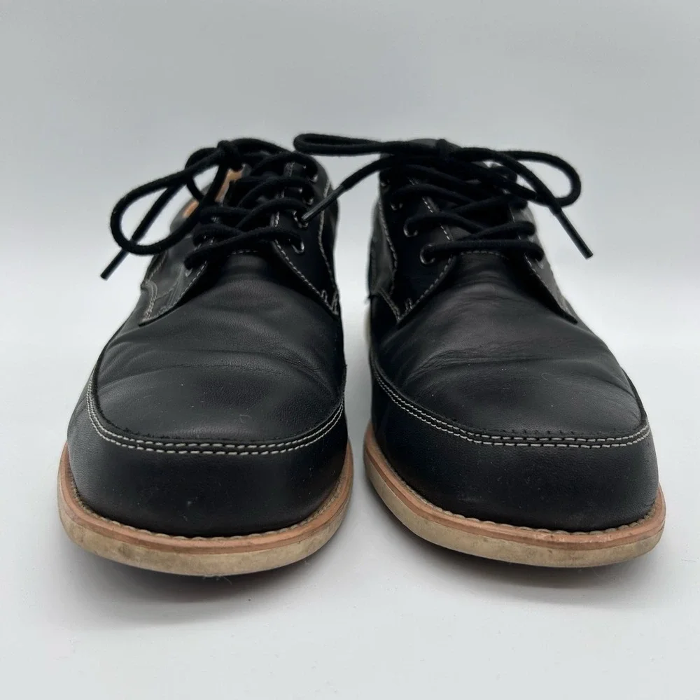 Hawkins Traveller Ice Tech Leather Shoes Mens 7 Black Waterproof Casual Dress‎